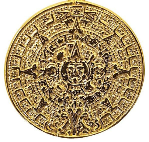 Aztec Mayan Sun Calendar Pendant